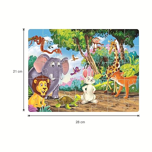 RATNA'S Story Jigsaw Puzzle Hare and Tortoise for Kids with A Story Book Inside
