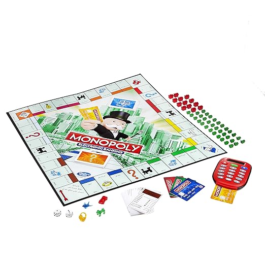 Monopoly E-Banking fantasy boardgame for Families and Kids,Multicolor