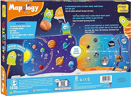Mapology Solar System Puzzle - Learning Aid and Educational Toy - for Children Ages 4 And Over