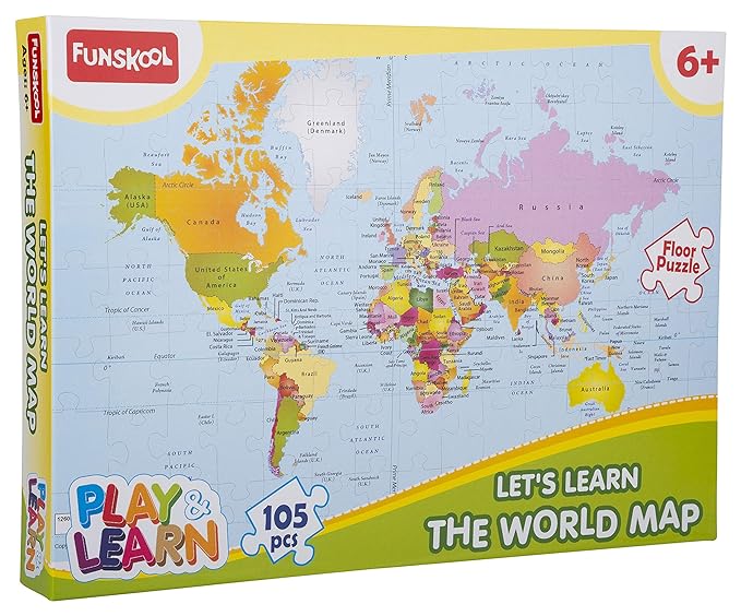 Funskool Play & Learn-World Map & Funskool Play & Learn-Fruits & Vegetables