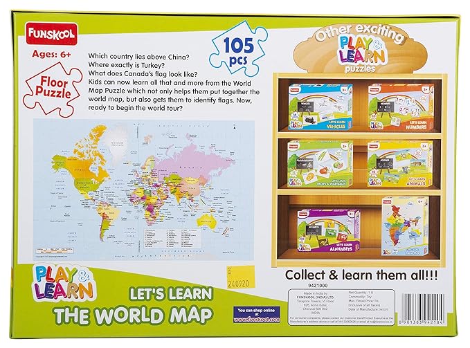 Funskool Play & Learn-World Map & Funskool Play & Learn-Fruits & Vegetables