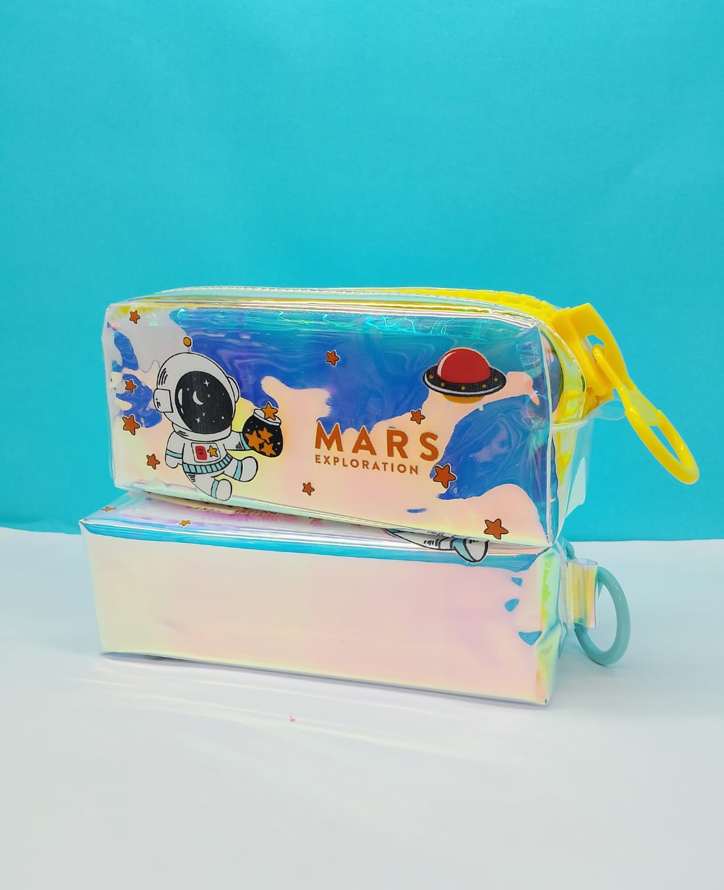 Mars Printed Holographic Pencil Pouch