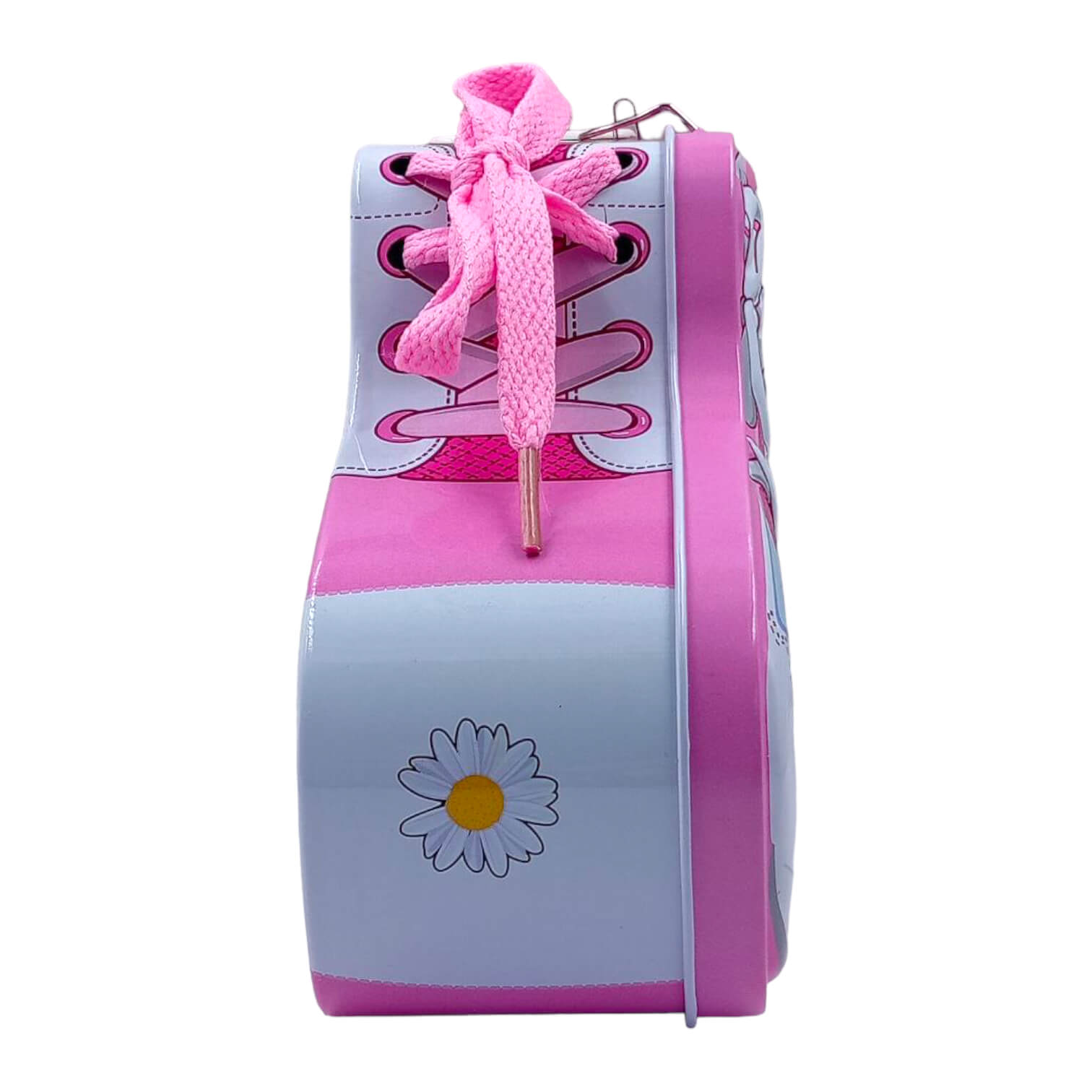 Shoes Theme Piggy Bank with Lock and Key Pink & Blue
