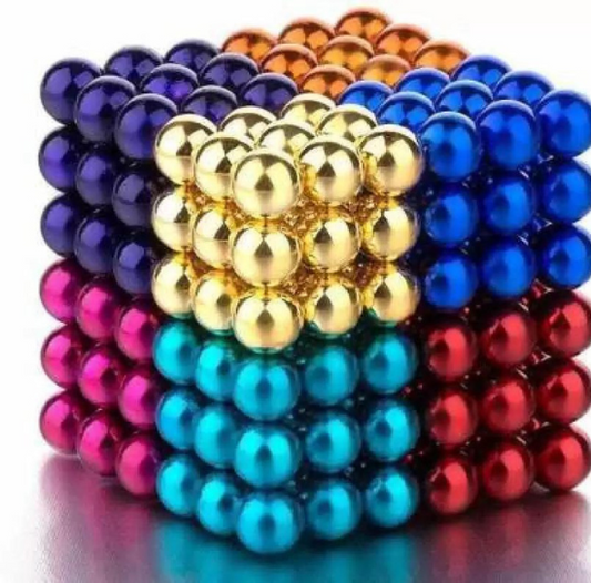 Magnetic Ball For Stress Relief Cube Toy 216 pieces [Multicolor]