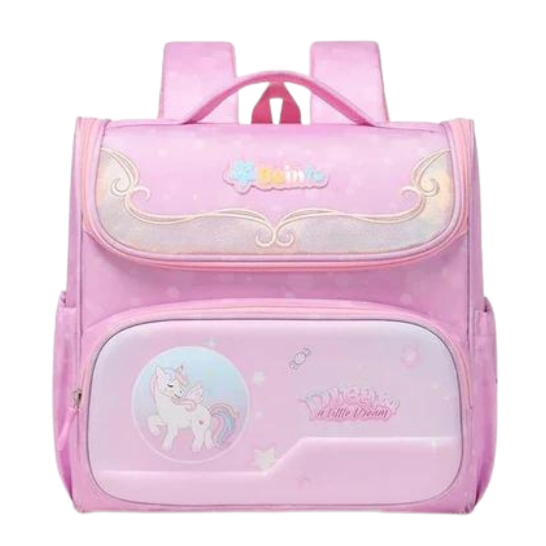 Unicorn Theme Fully Open Design Backpack for Kids