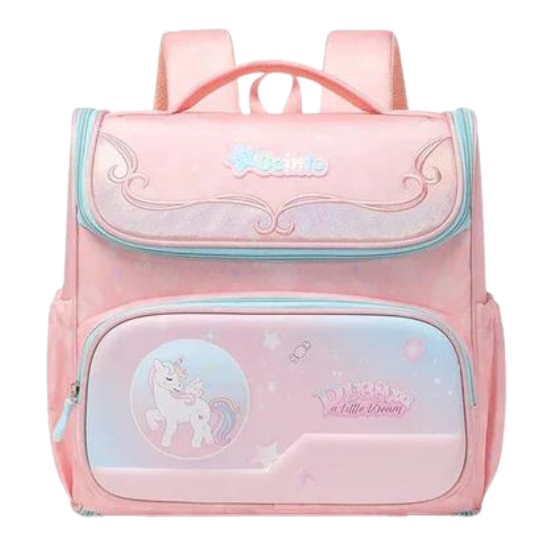 Unicorn Theme Fully Open Design Backpack for Kids