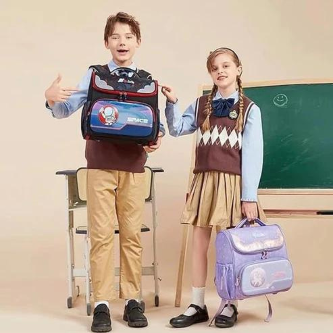 Unicorn Theme Fully Open Design Backpack for Kids