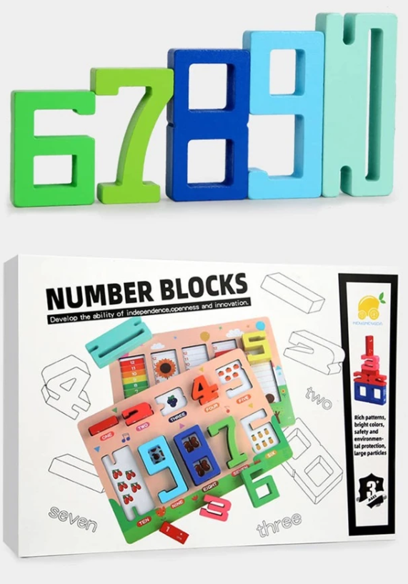 A Digital Building Block Jenga Le Children's Toy, Children's Educational Intelligence Layer  Balance Wooden Block Game