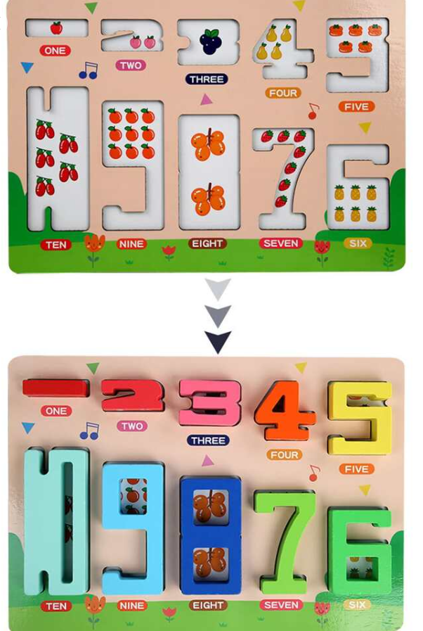 A Digital Building Block Jenga Le Children's Toy, Children's Educational Intelligence Layer  Balance Wooden Block Game