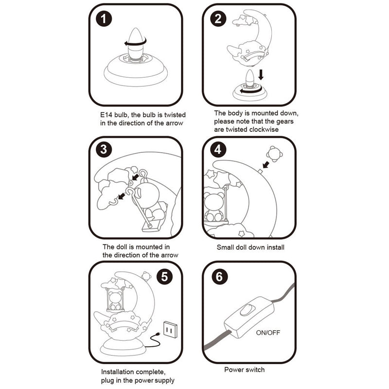 Cartoon Moon Table Lamp