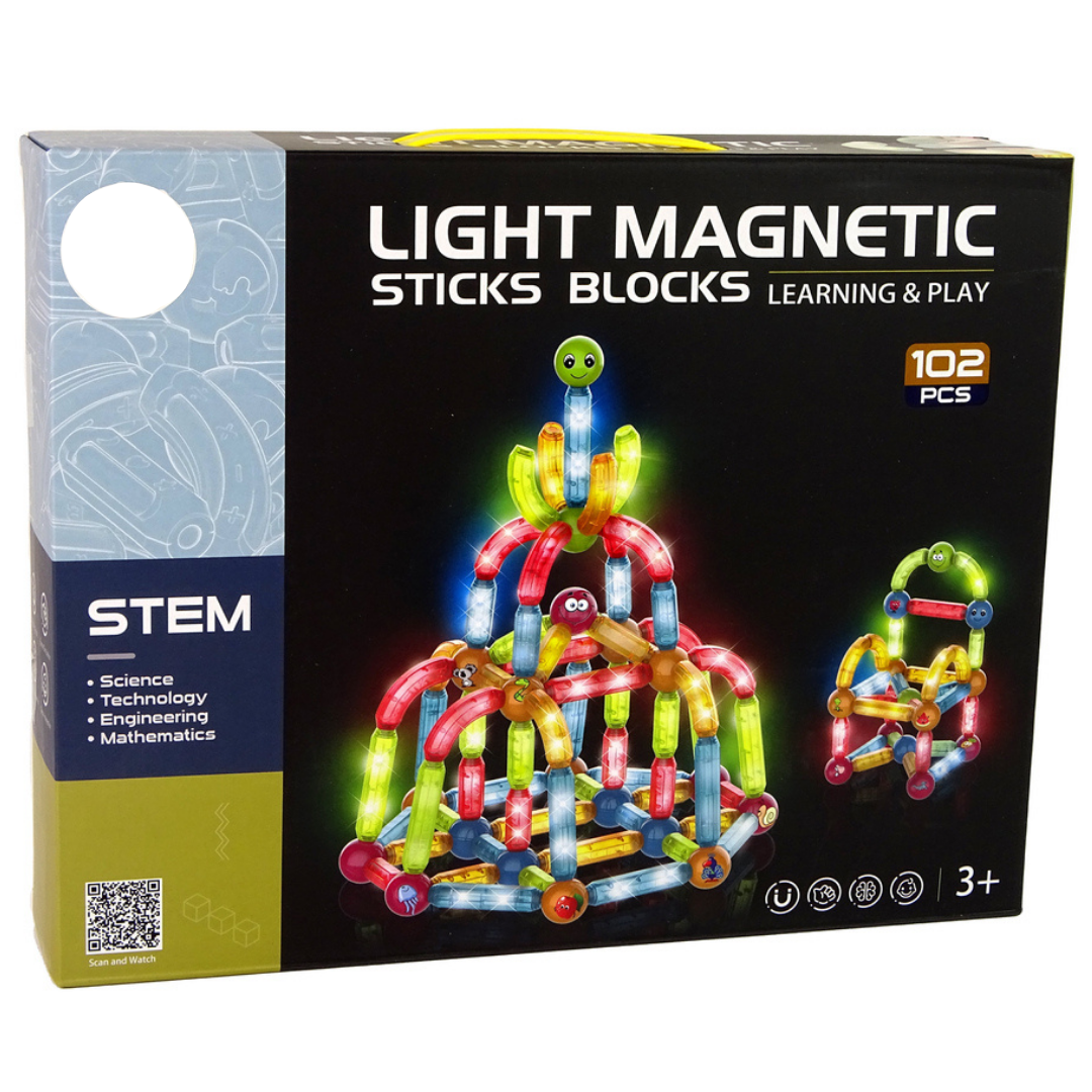 Educational Magnetic Blocks Set of 102 Elements