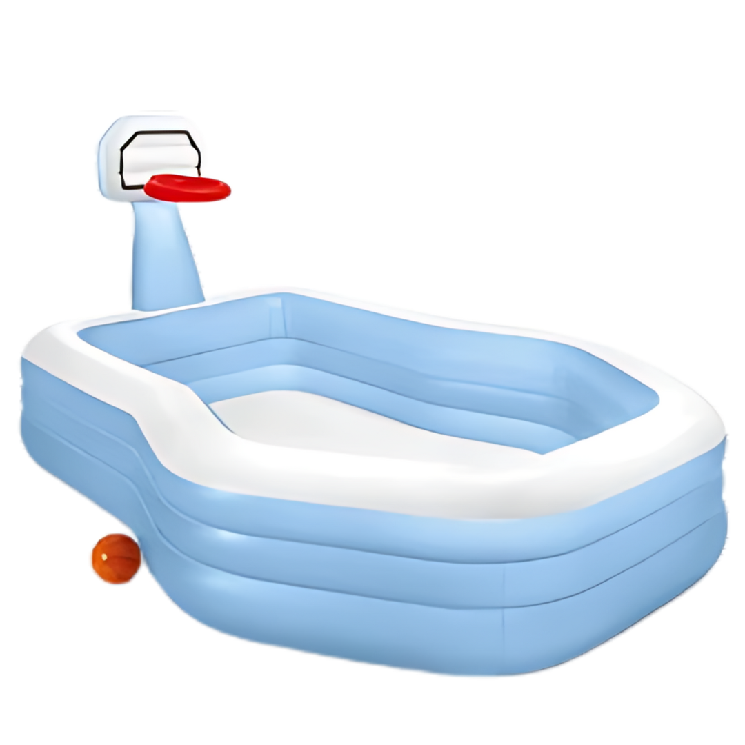 Family Swimming Pool For Summer Fun with Basketball Pool