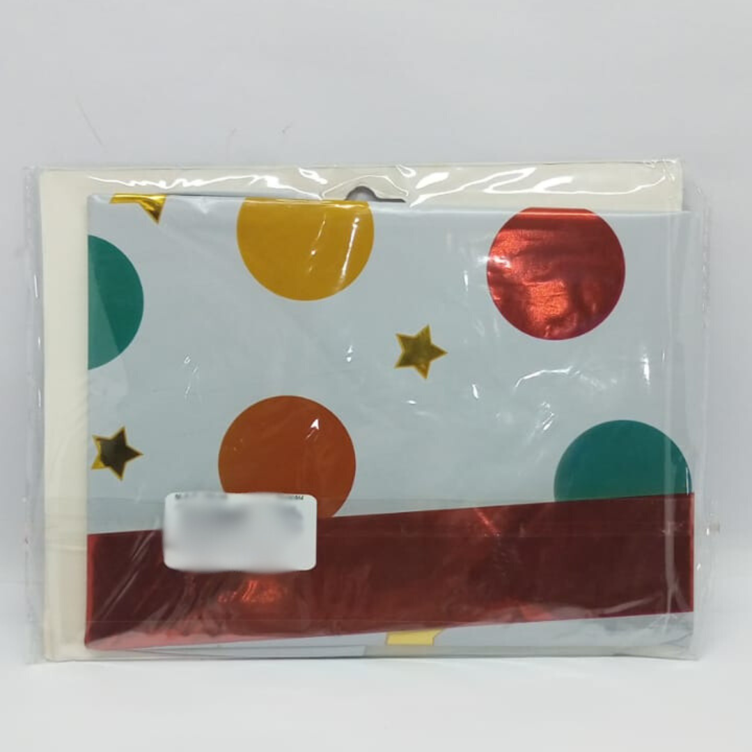 Foil Cake With Star Ballons