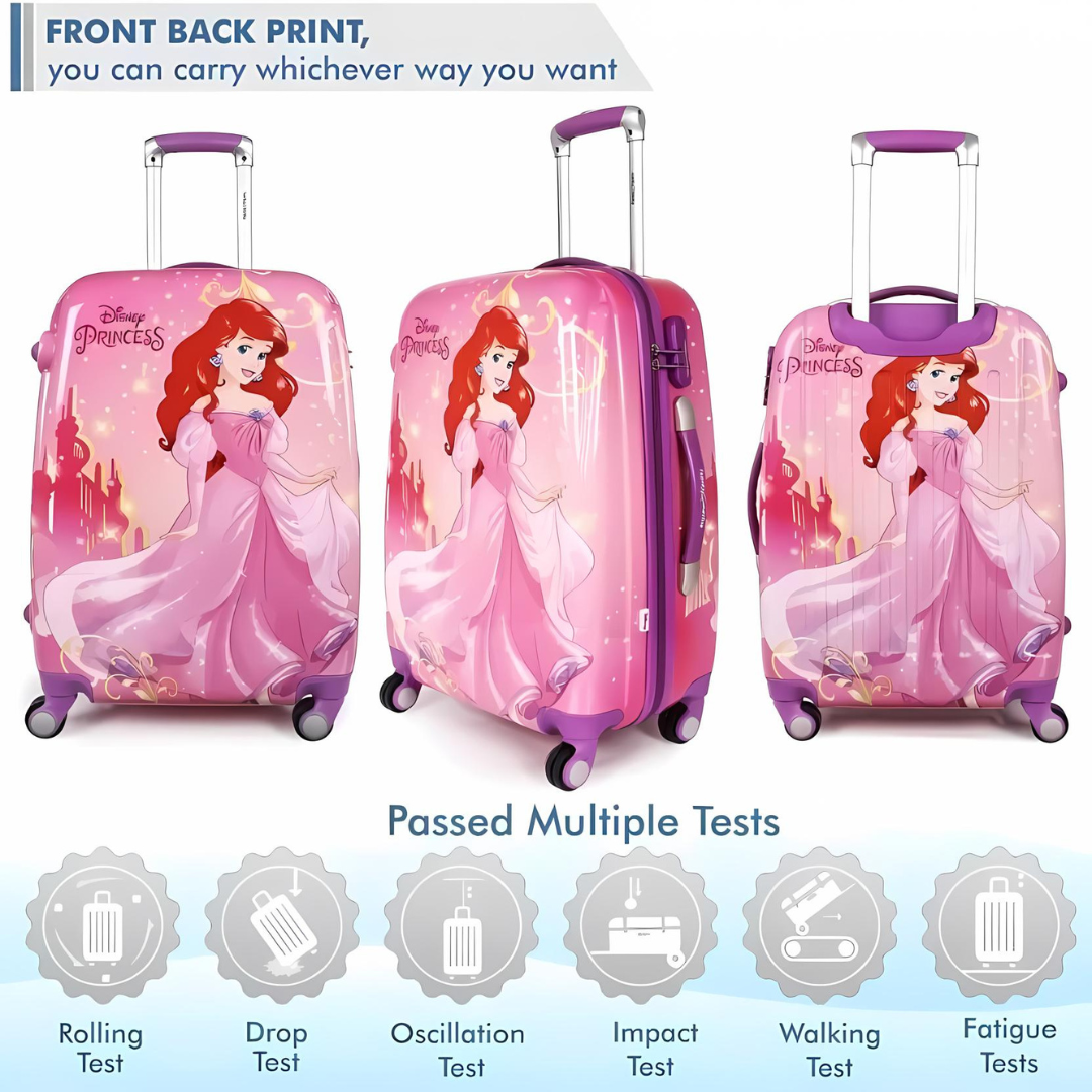 Medium Cabin Suitcase (60 cm) 4 Wheels - Ariel Pink Polycarbonate Kids Hard Luggage Trolley Bag