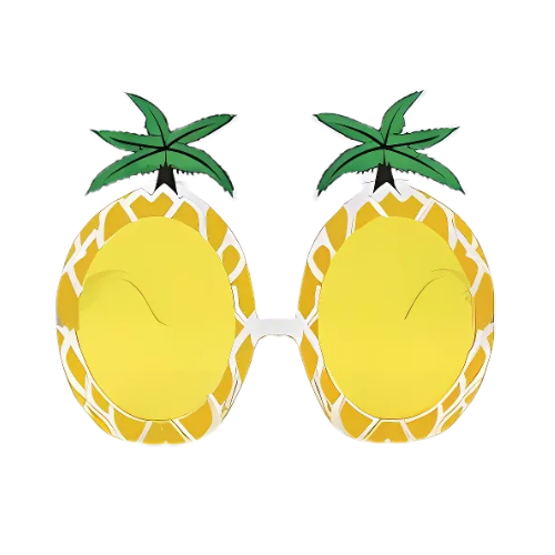 Pineapple Glasses, Green, One Size