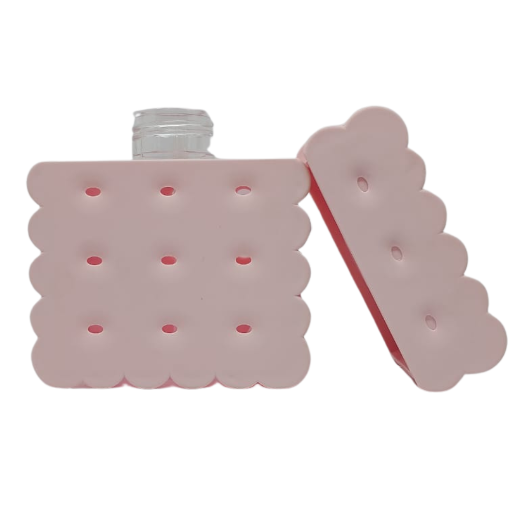 380ML Cute Water Bottles with Straws, Biscuits Shaped Water Bottle