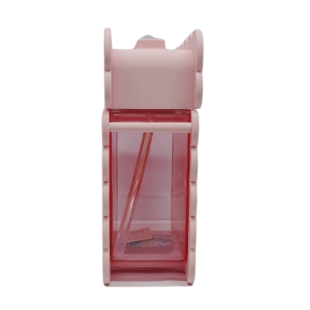 380ML Cute Water Bottles with Straws, Biscuits Shaped Water Bottle