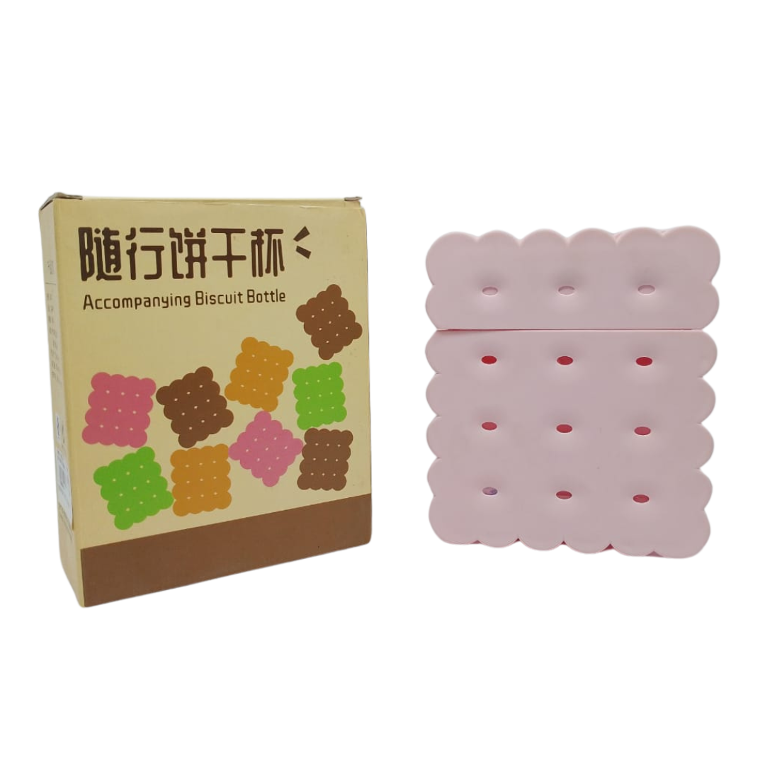 380ML Cute Water Bottles with Straws, Biscuits Shaped Water Bottle