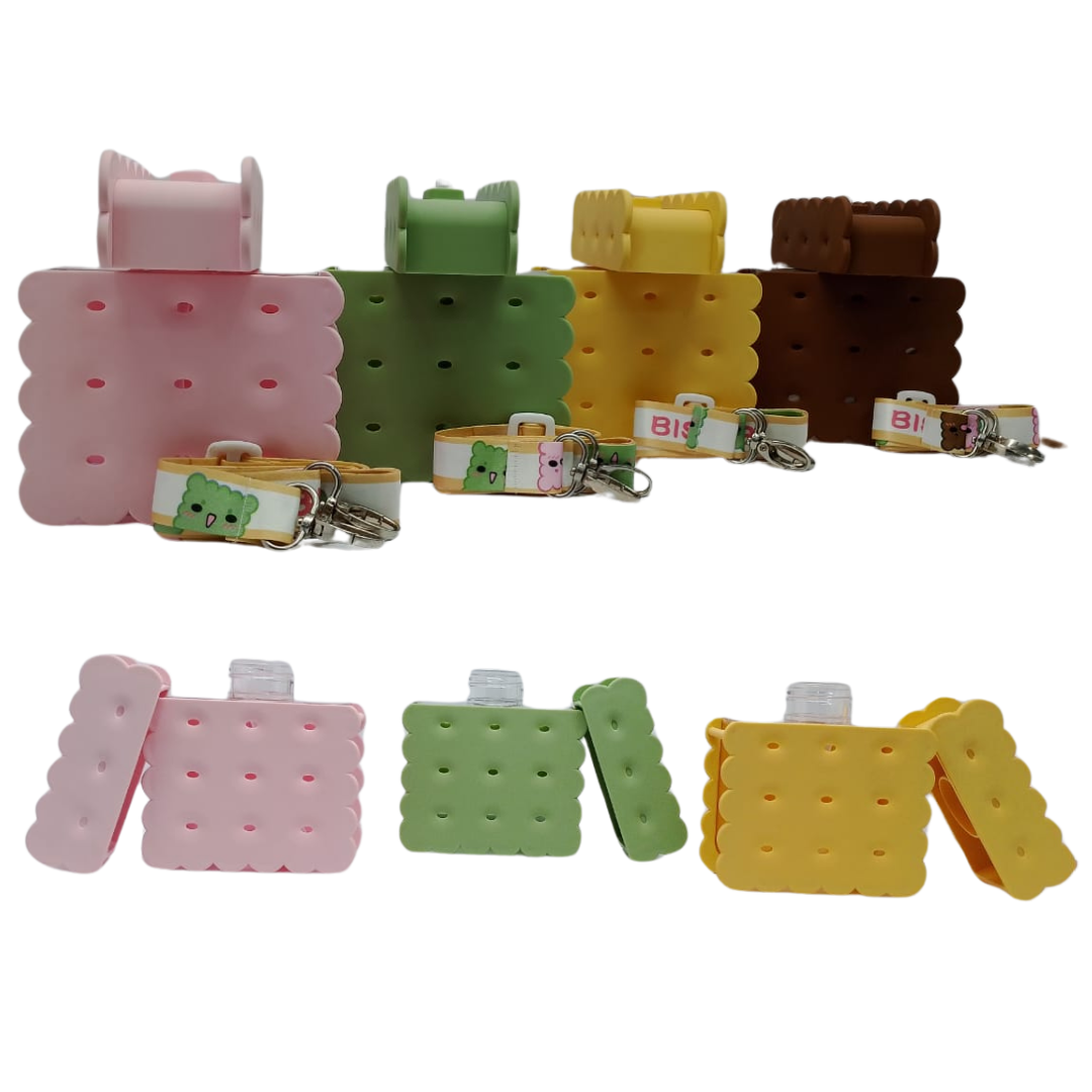 380ML Cute Water Bottles with Straws, Biscuits Shaped Water Bottle