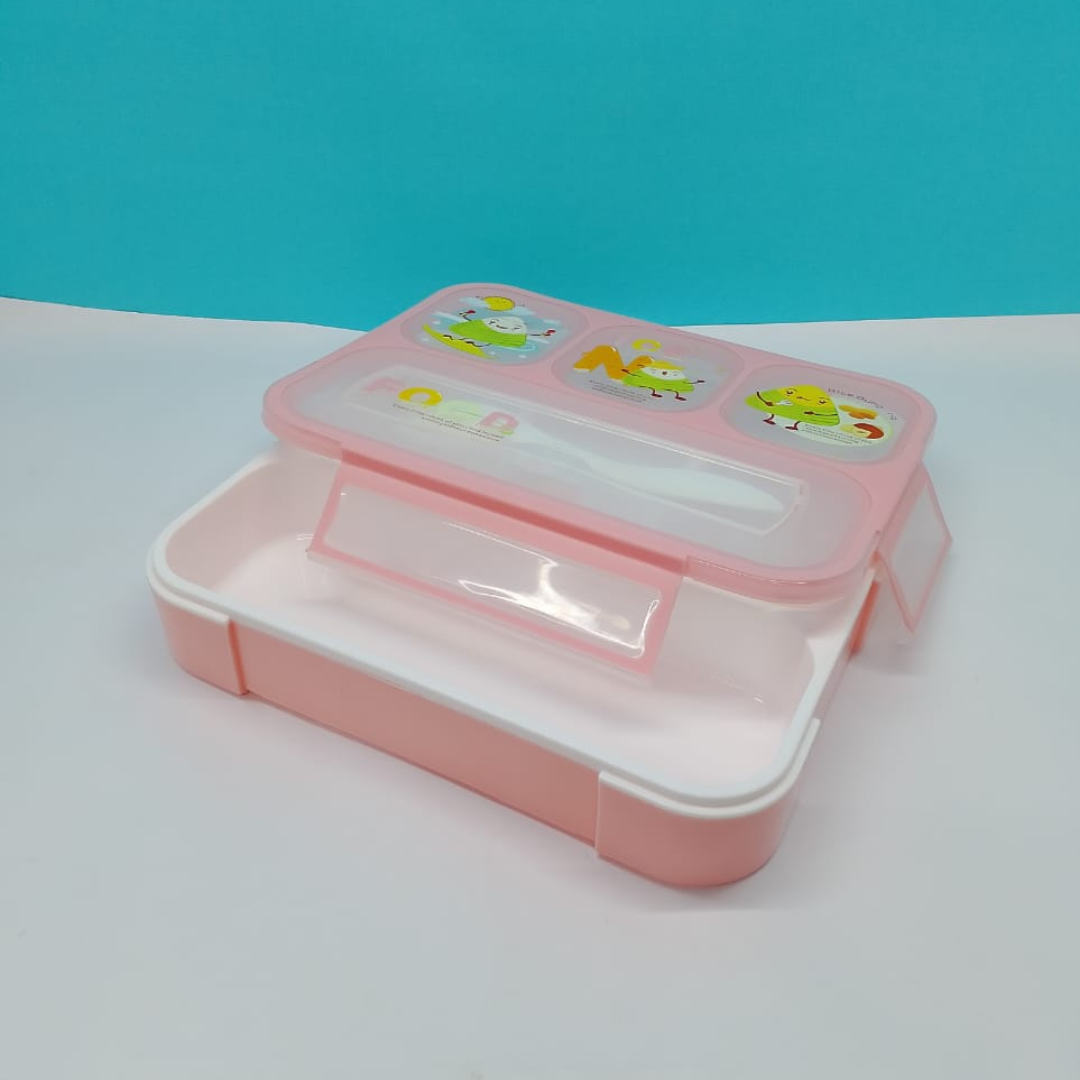 4 Compartment Big Plastic Lunch Box