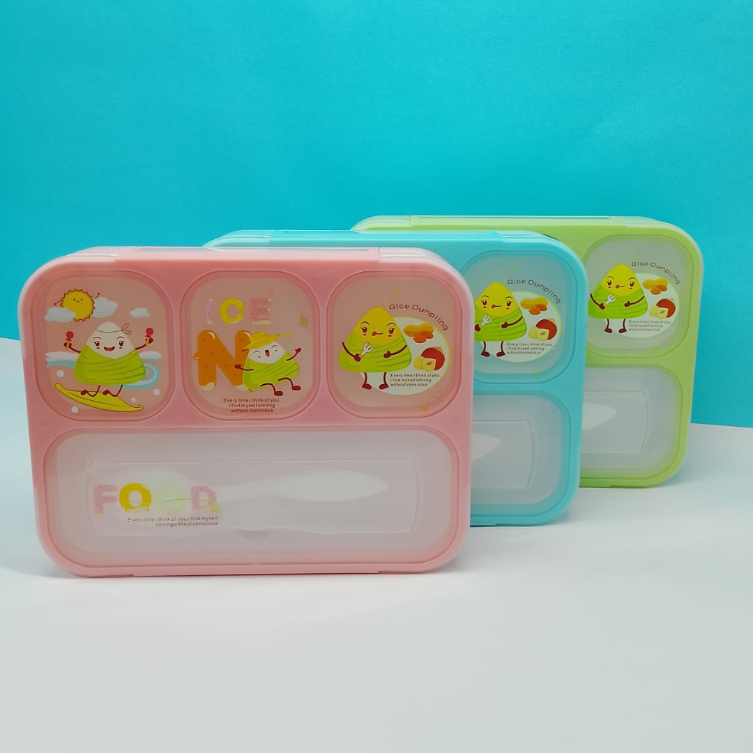 4 Compartment Big Plastic Lunch Box