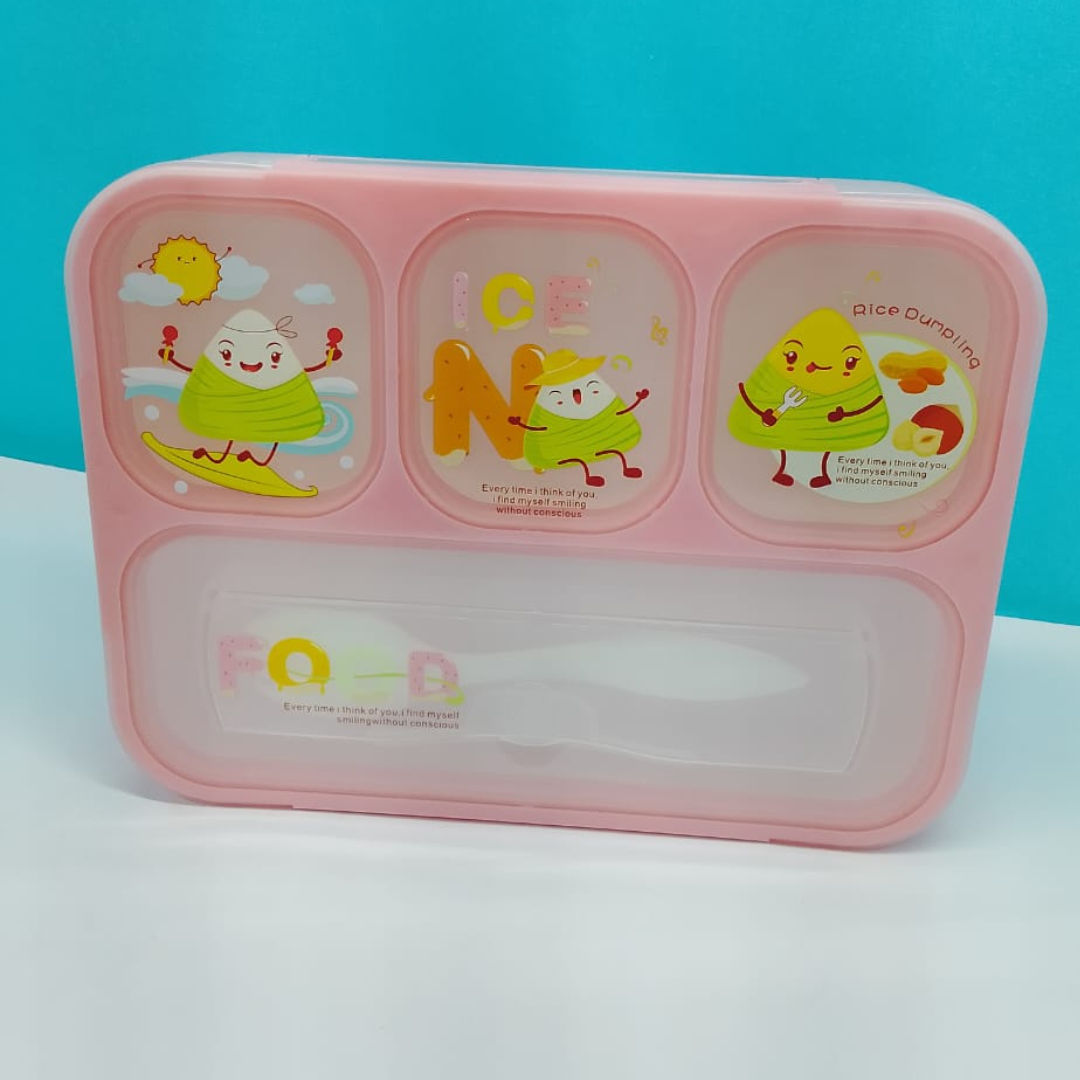 4 Compartment Big Plastic Lunch Box