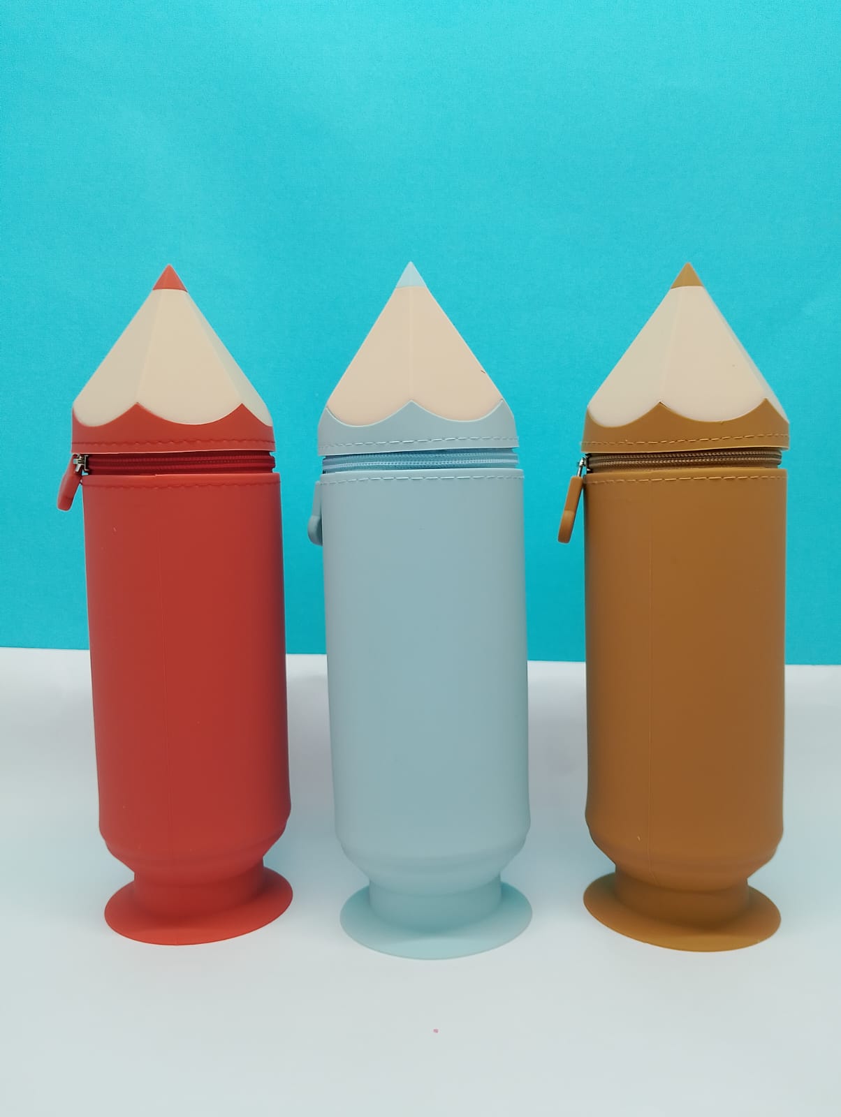 Cute Pen-Shaped Silicon Pencil Case