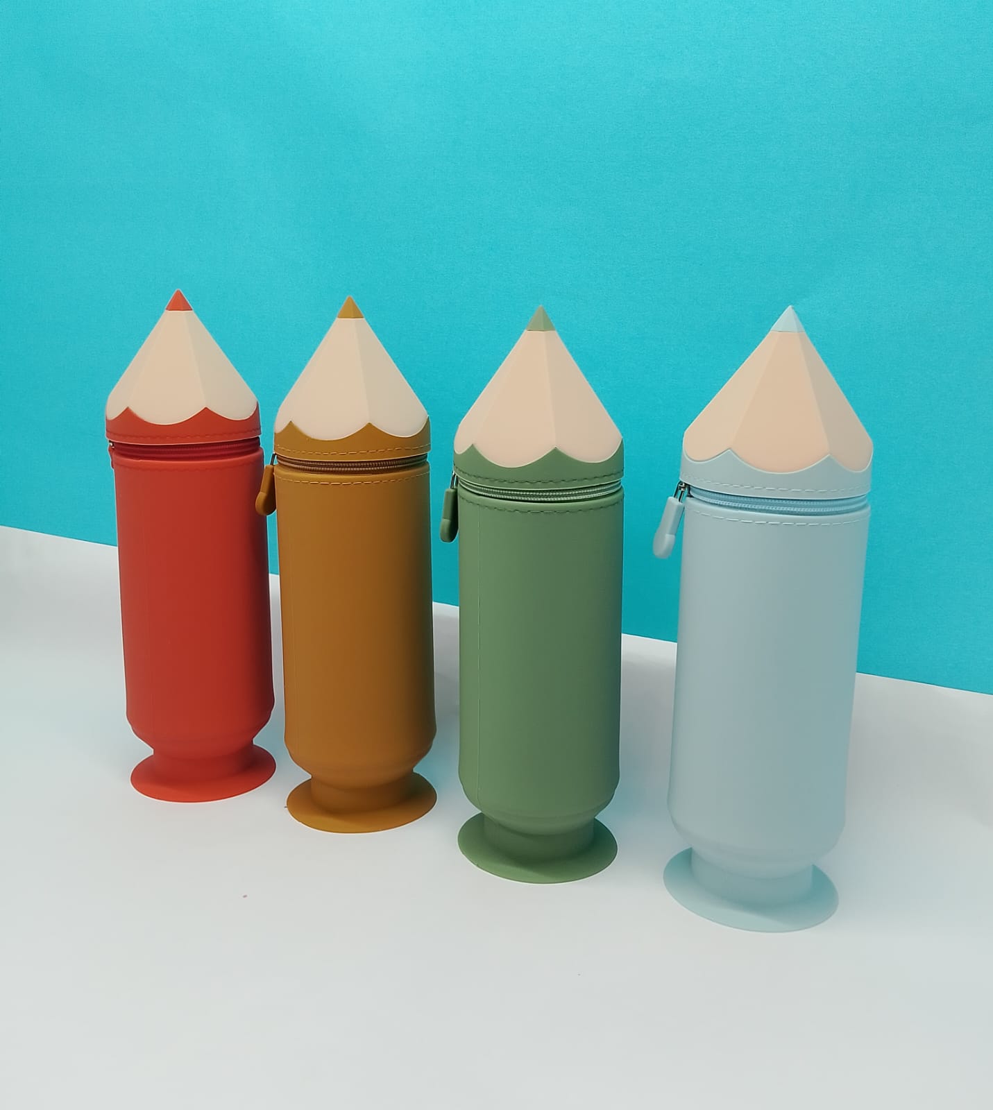 Cute Pen-Shaped Silicon Pencil Case