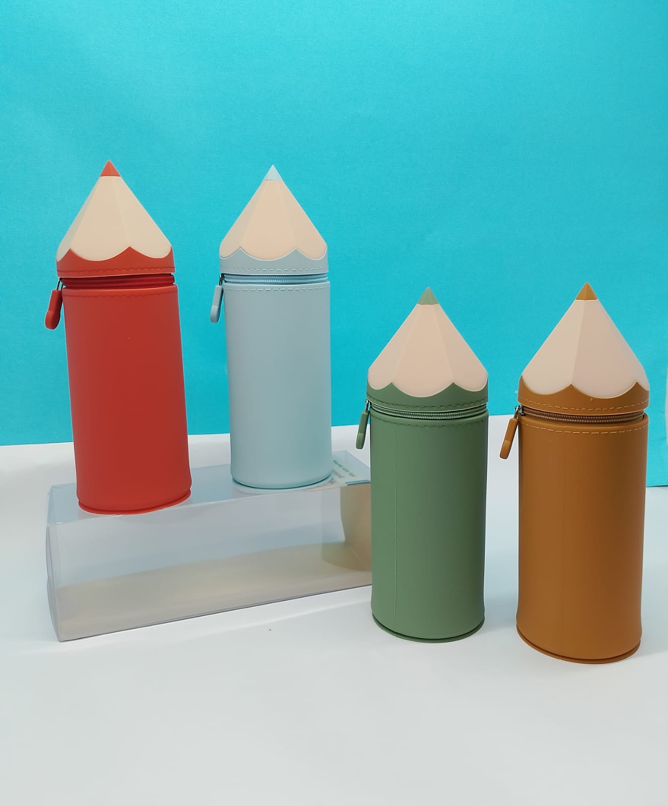 Cute Pen-Shaped Silicon Pencil Case