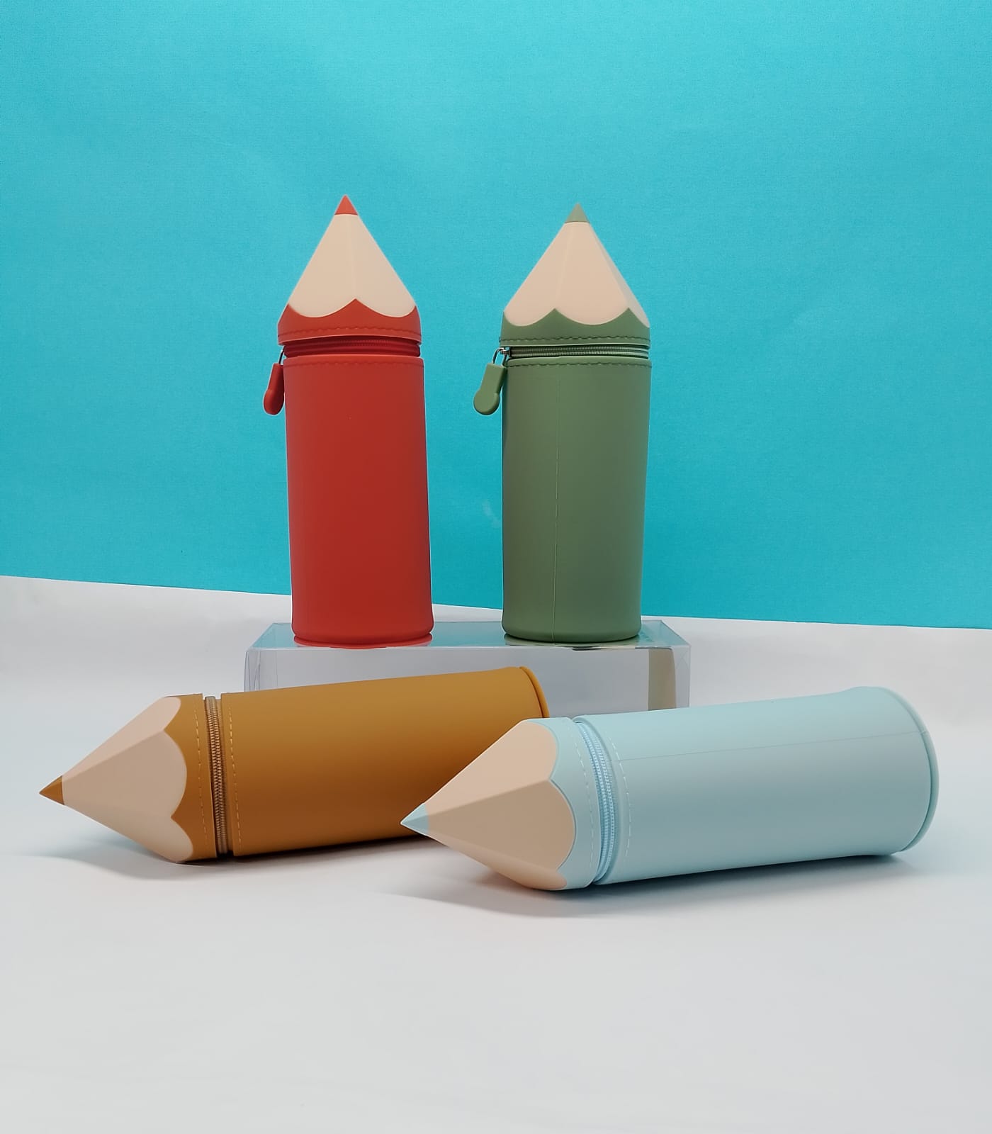 Cute Pen-Shaped Silicon Pencil Case