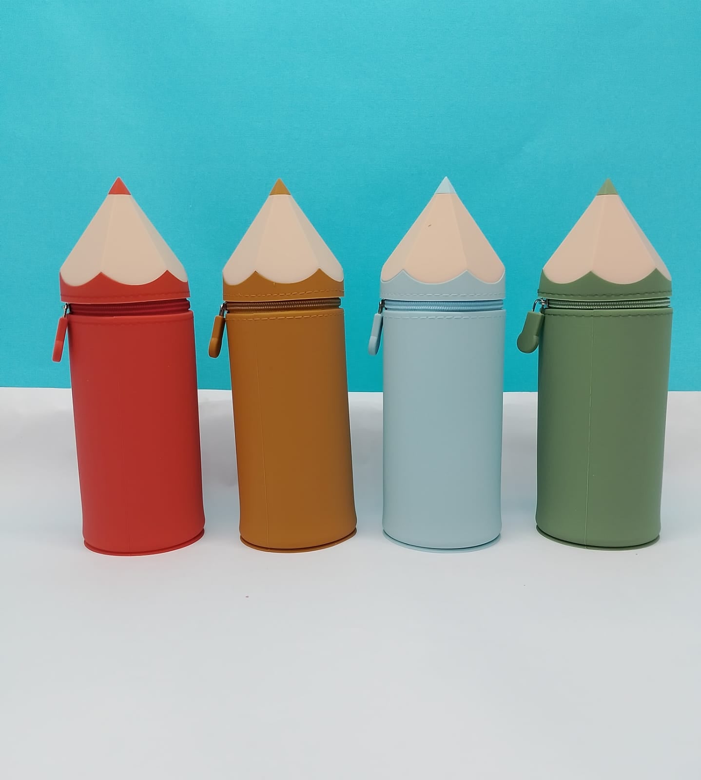 Cute Pen-Shaped Silicon Pencil Case