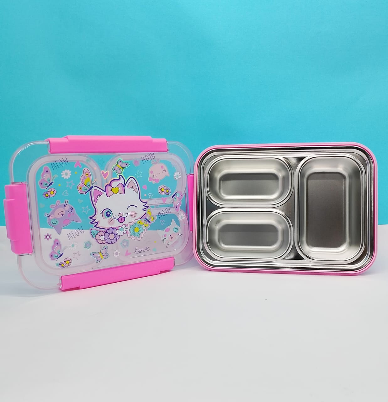 Purrfect Kitty Stainless Steel Bento Box