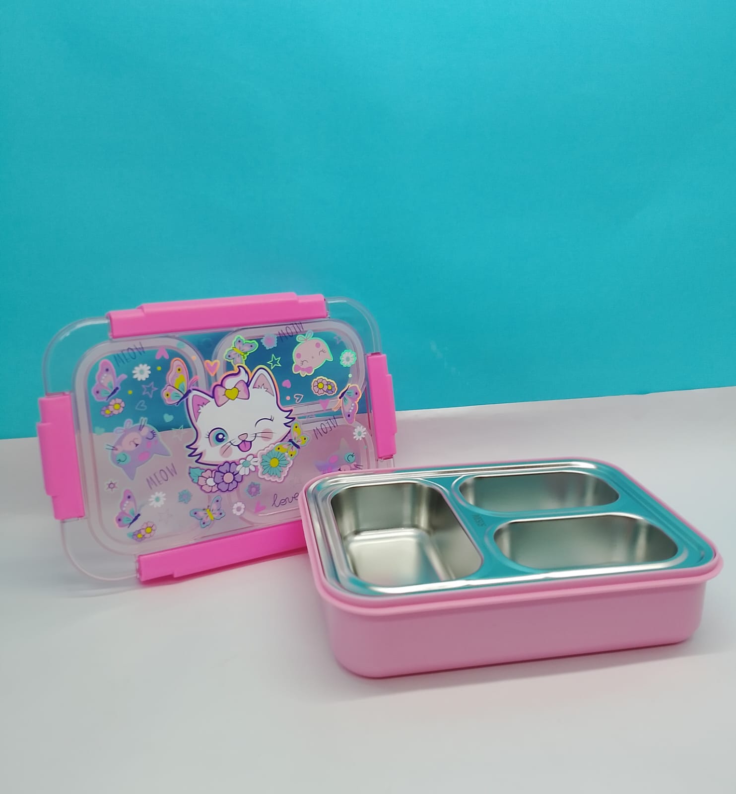 Purrfect Kitty Stainless Steel Bento Box