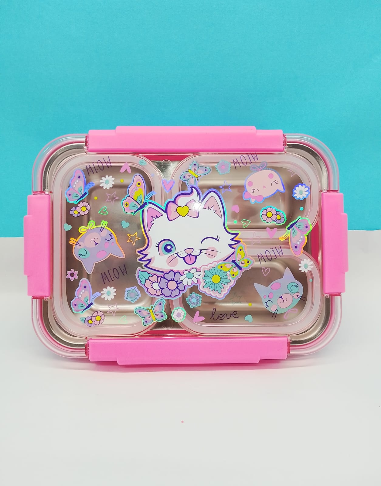 Purrfect Kitty Stainless Steel Bento Box