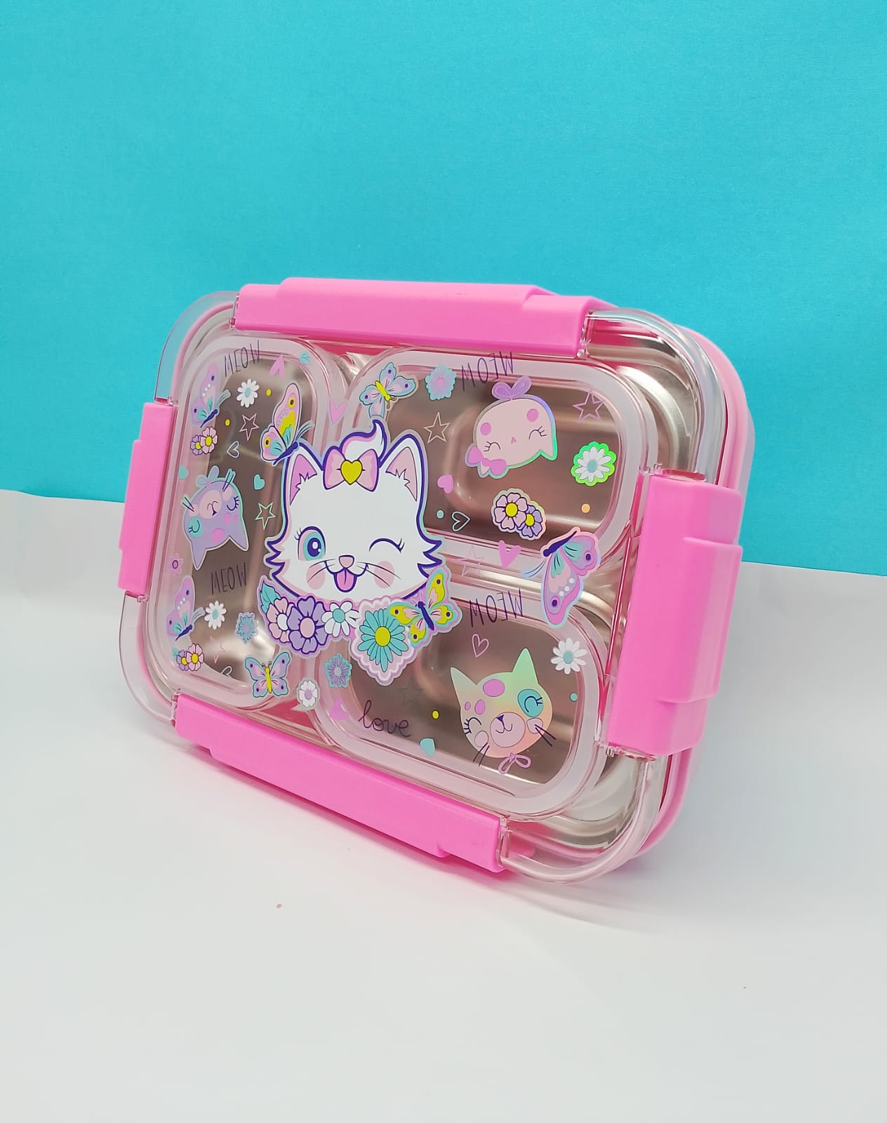Purrfect Kitty Stainless Steel Bento Box