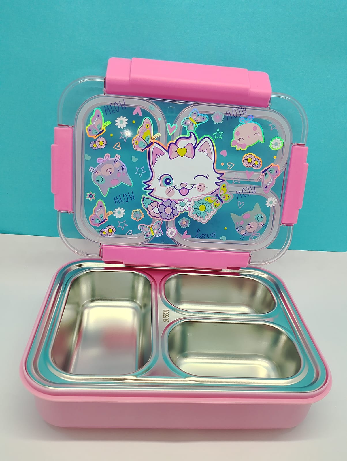 Purrfect Kitty Stainless Steel Bento Box