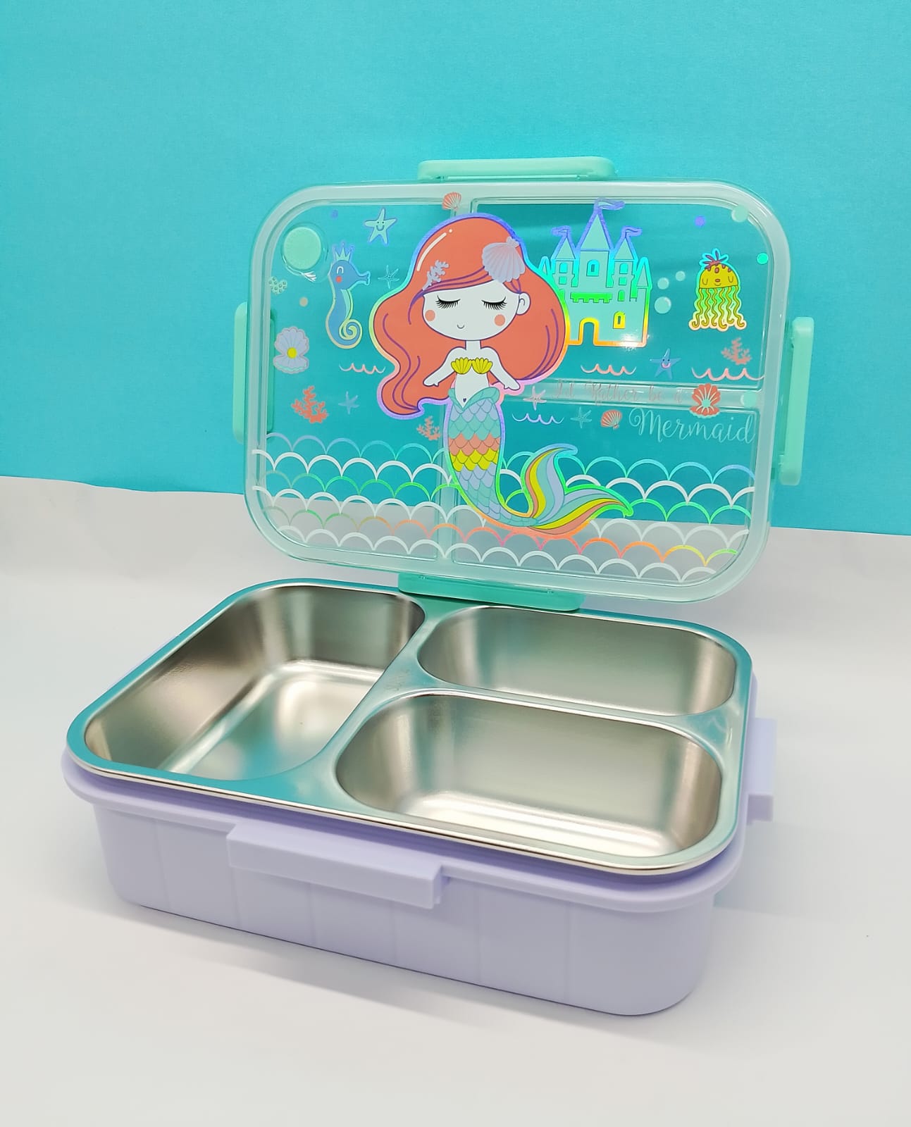 Mermaid Stainless Steel Bento Box (Blue)