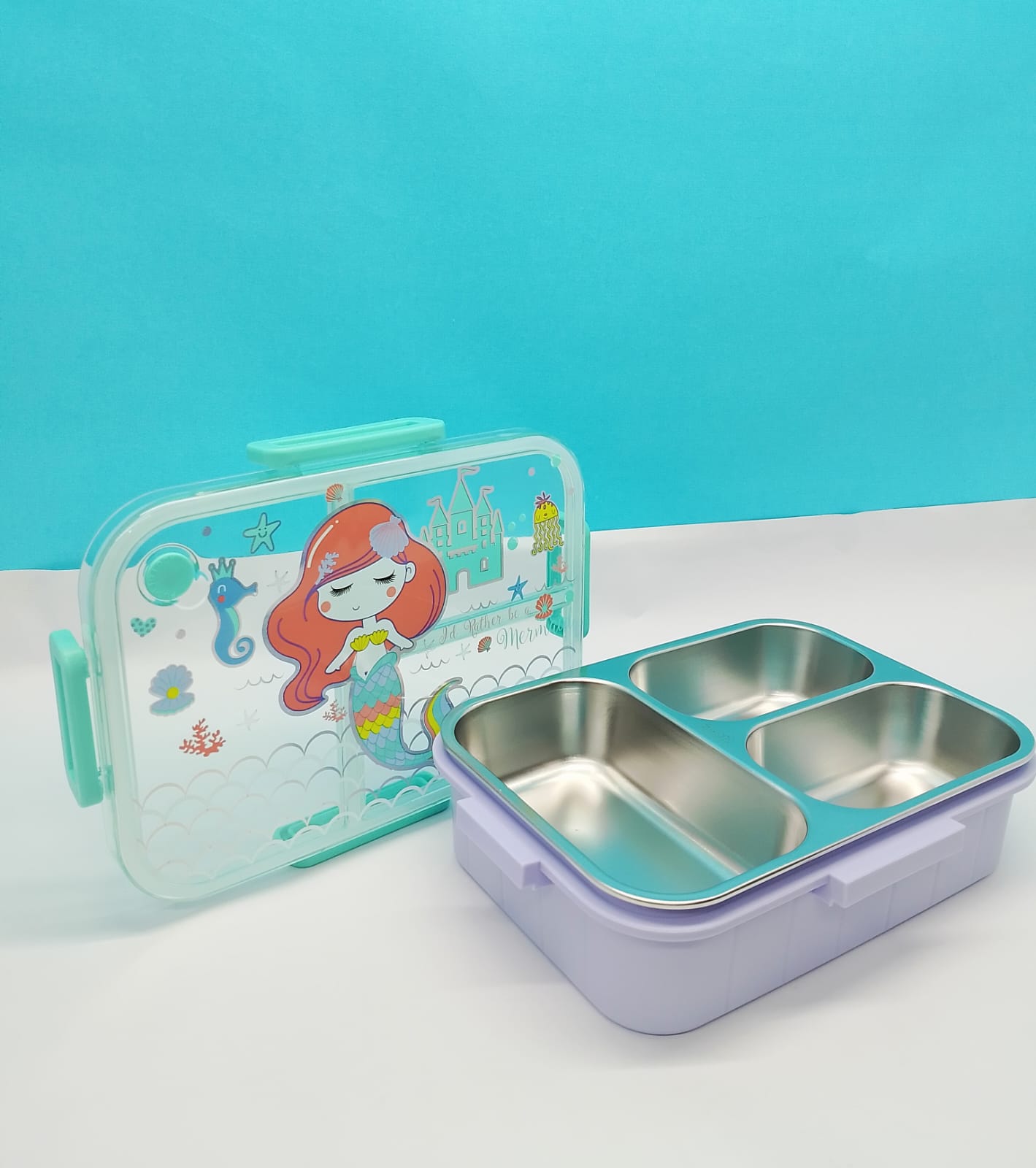 Mermaid Stainless Steel Bento Box (Blue)