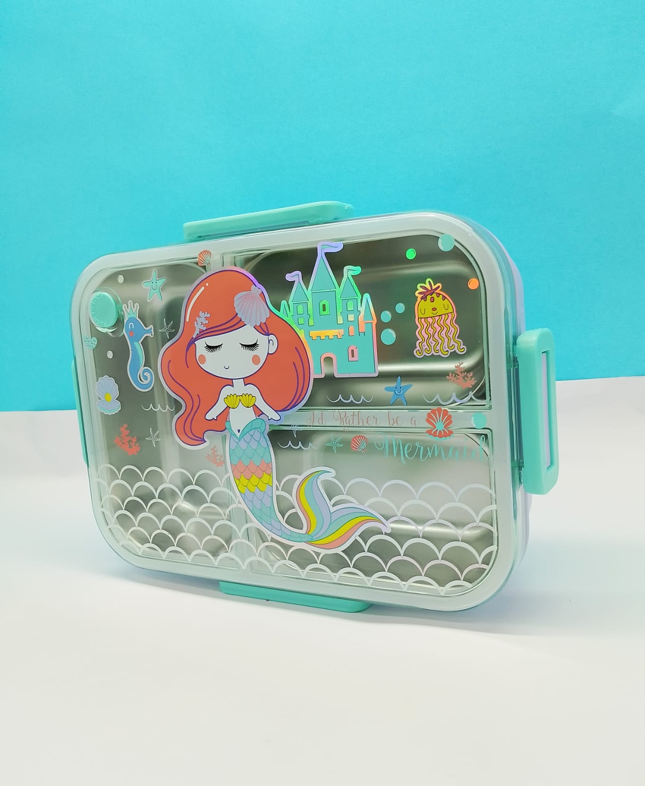 Mermaid Stainless Steel Bento Box (Blue)