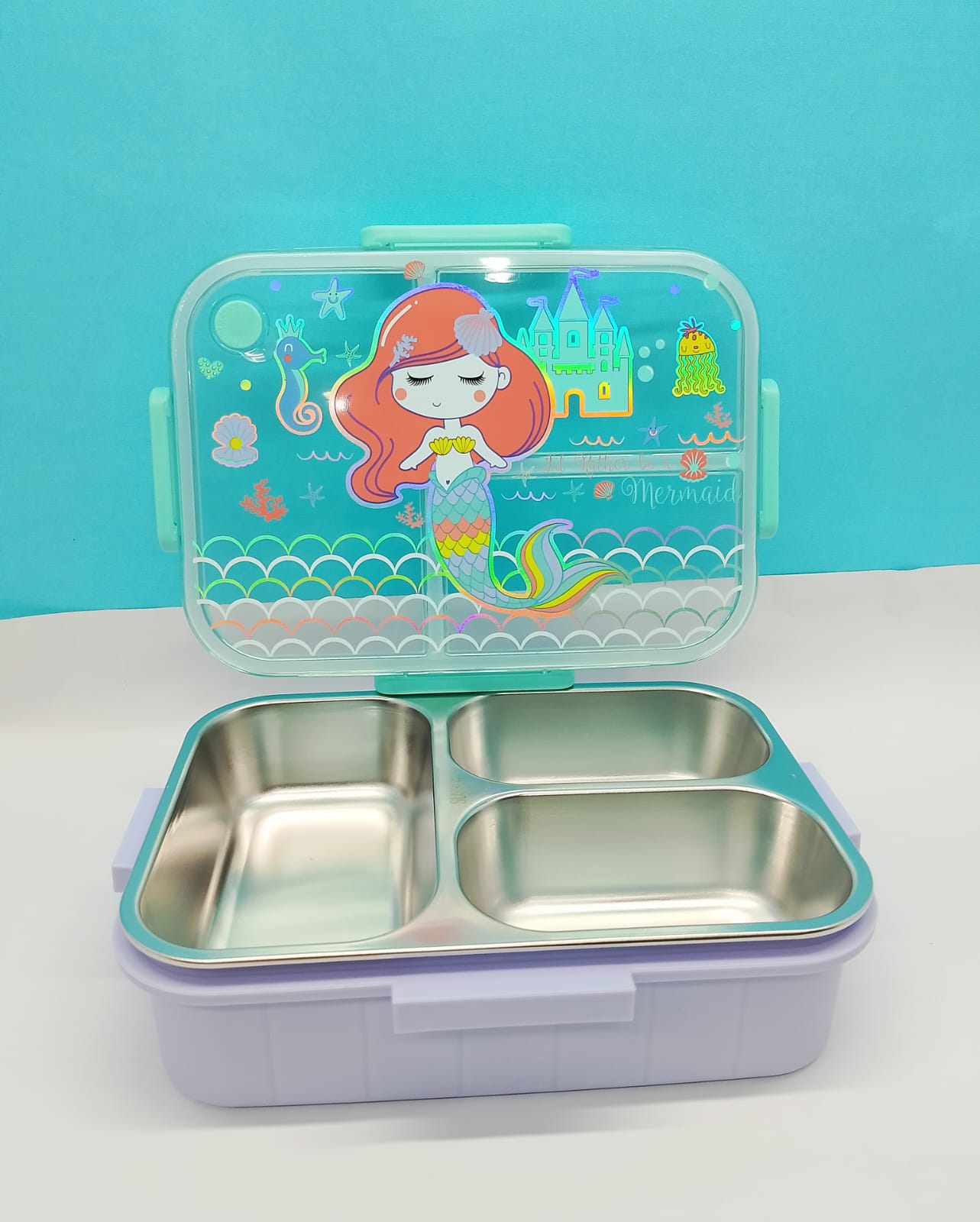 Mermaid Stainless Steel Bento Box (Blue)