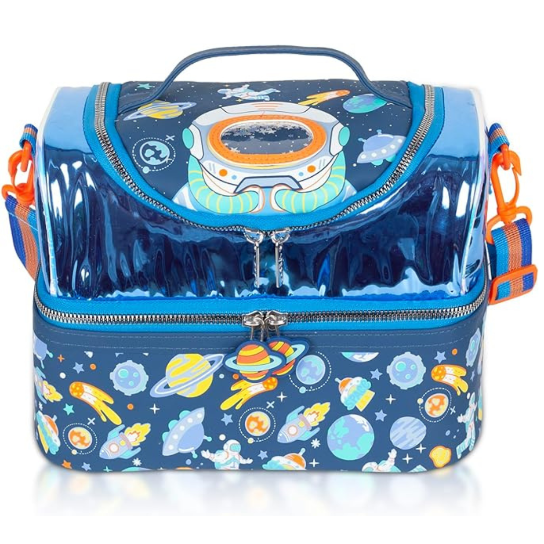 Kids  Insulated Lunch Box for Girls Boys,Toddler Travel bags With Strips