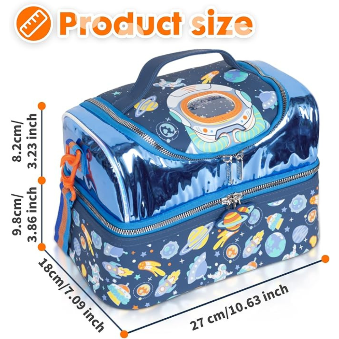 Kids  Insulated Lunch Box for Girls Boys,Toddler Travel bags With Strips