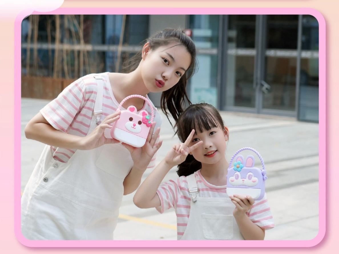 Silicone Cute Cartoon Sling Crossbody Purse Bags for Women & Girls