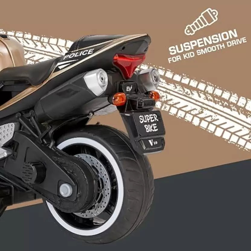 V10 Rechargeable Battery-Powered Kids Premium Ride-On Bike