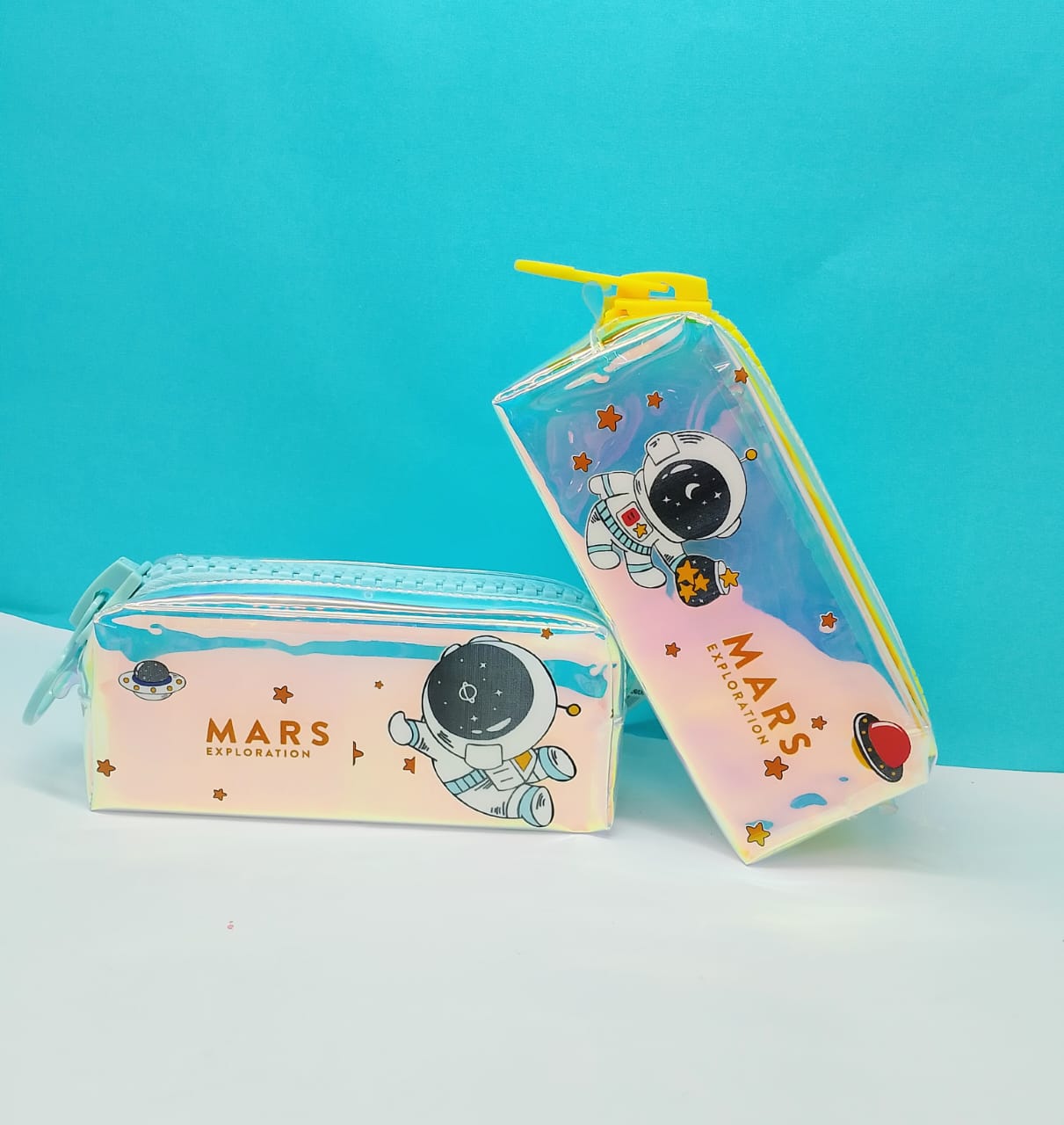 Mars Printed Holographic Pencil Pouch
