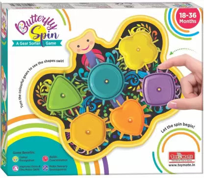Toymate Buttefly Spin - A Gear Sorter Toy for Kids Age 18-36 Months  (Multicolor)