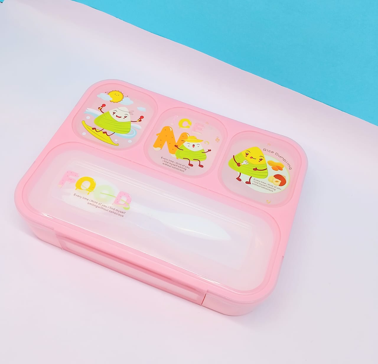 4 Compartment Big Plastic Lunch Box