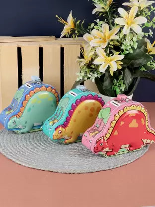 Dino Money Piggy Bank For Kids With Lock and key Coin Bank
