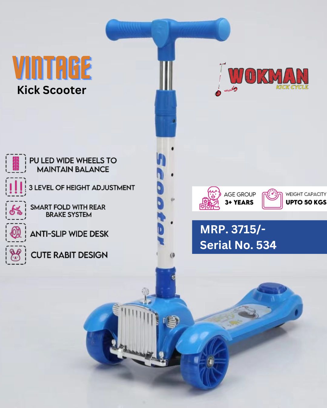 Vintage Kick Scooter By Wokman
