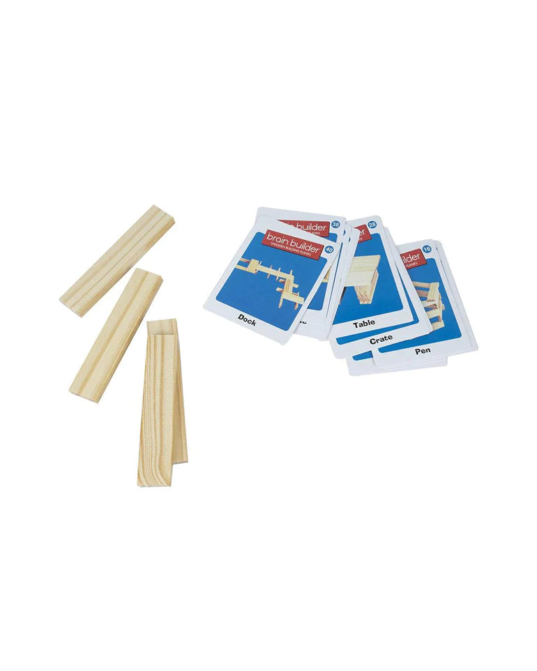 Brain Builder Wooden Building Planks Set-1, (Play & Learn) - For Child Age 3 & Up
